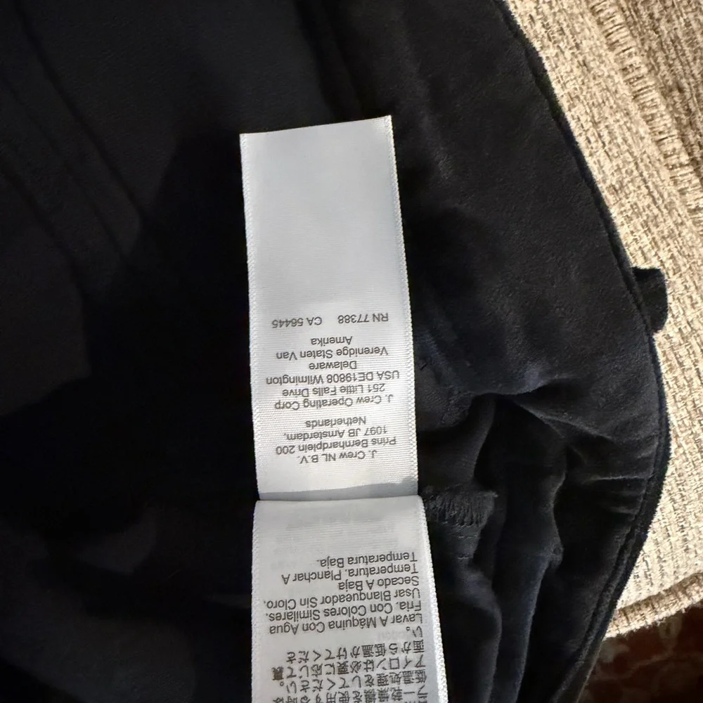 J.Crew Kallie Velvet Pants Black 10P Petite Dress Pants Holiday Party - Picture 7 of 8